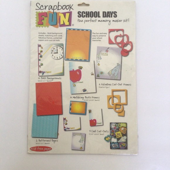 SCRAPBOOK SCHOOL DAYS KIT NWT 8.5 x 11 PAGES NWT - Picture 6 of 12